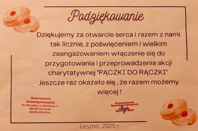 Akcja charytatywna „Pączki do Rączki”
